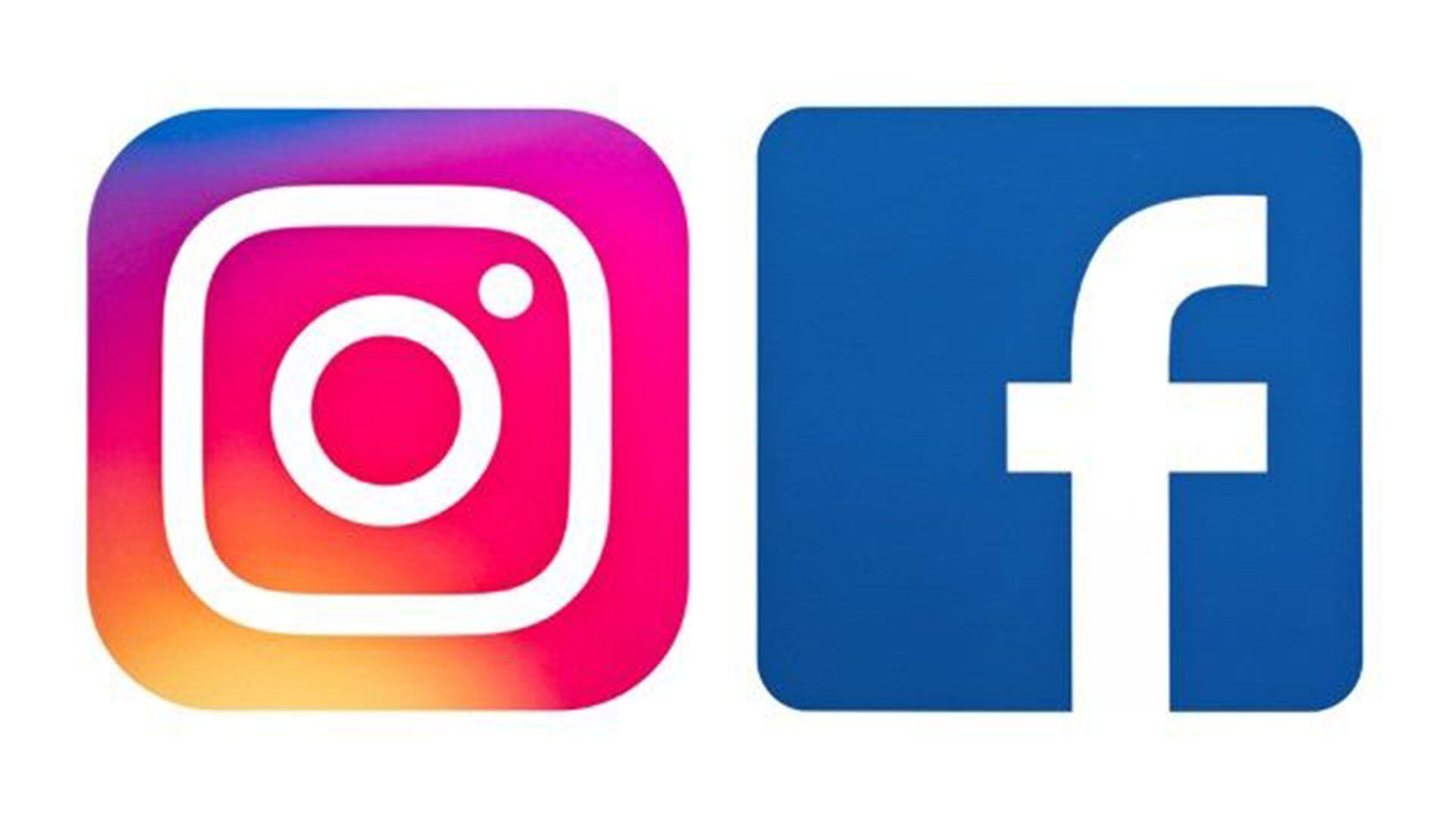 instagram y facebook logos