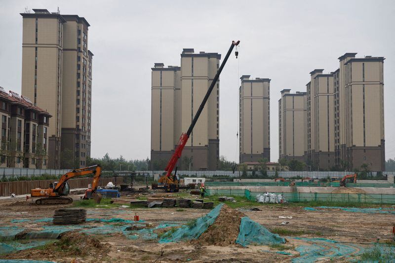 Una obra de construcción de edificios residenciales de la promotora china Country Garden en Tianjin, China (REUTERS/Tingshu Wang)