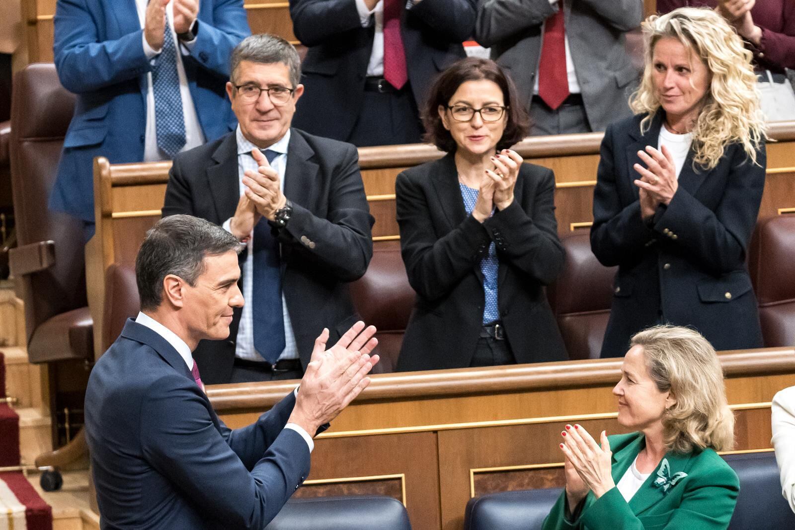 Sánchez en el Congreso de los Diputados. (Diego Radamés - Europa Press)
