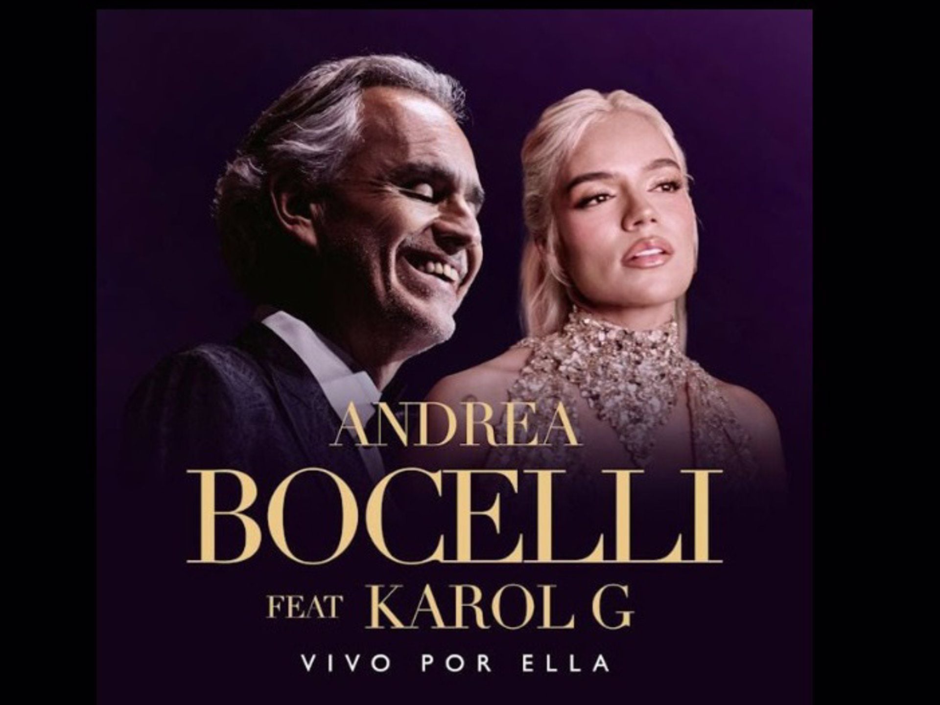 Andrea Bocelli se une a Karol G para reversionar 'Vivo por ella' - crédito Universal Music 

