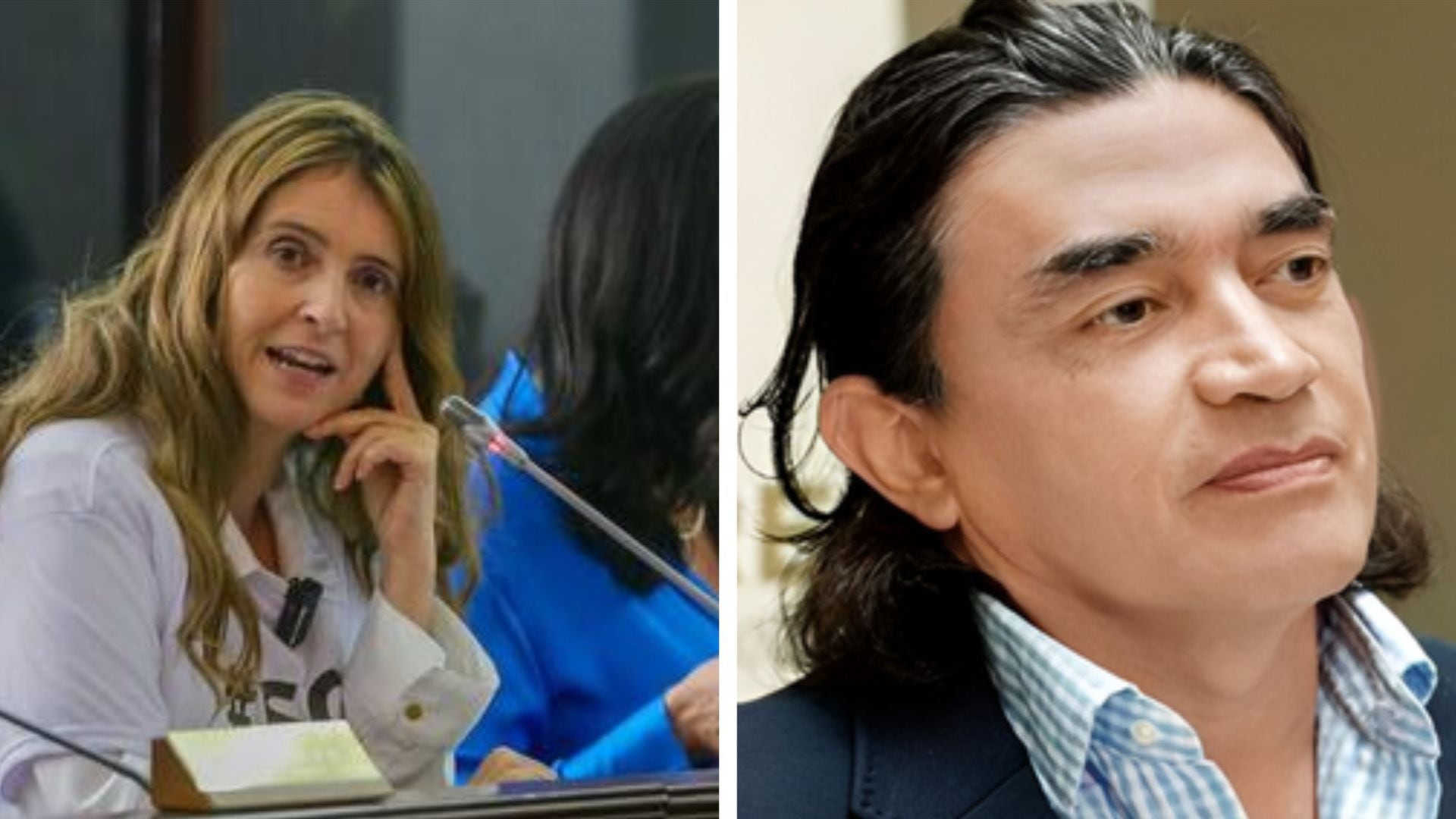 Paloma Valencia discute con Gustavo Bolívar por la reforma pensional en redes sociales - crédito Colprensa y @gustavo_bolivar/Instagram