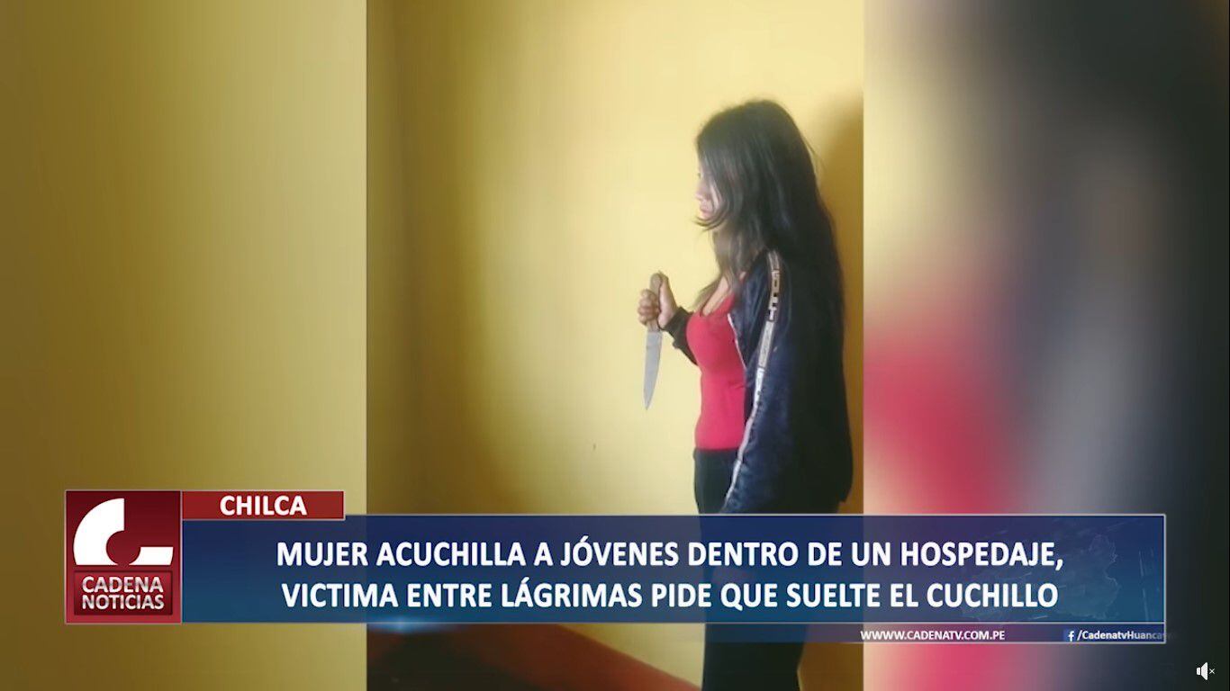 Huancayo Mujer Es Intervenida Por Acuchillar A Dos Jóvenes Dentro De Un Hospedaje Uno De Ellos 8514