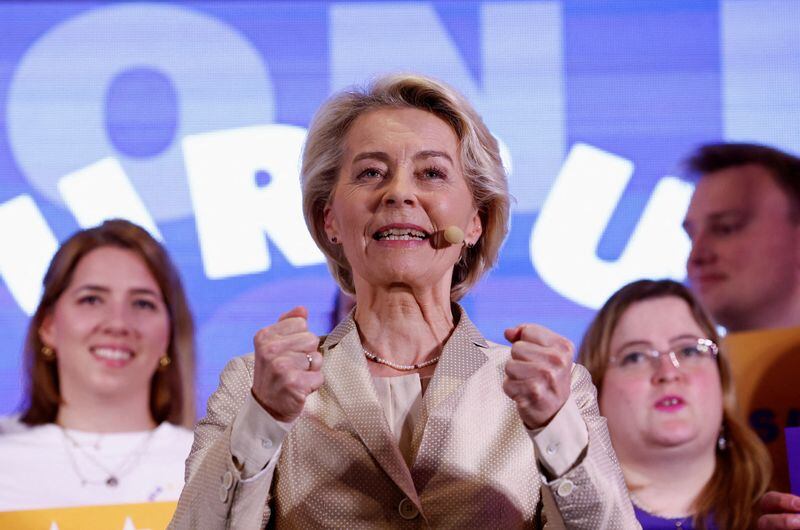 Ursula von der Leyen, presidenta de la Comisión Europea que busca ser reelecta (REUTERS/Piroschka van de Wouw)