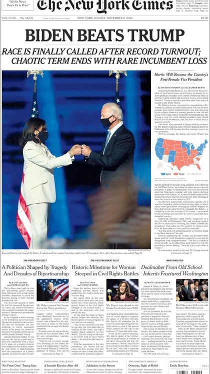 "Una palabra confusa acabó con una derrota extraordinaria en la presidencia", Destacó el periódico de Nueva York