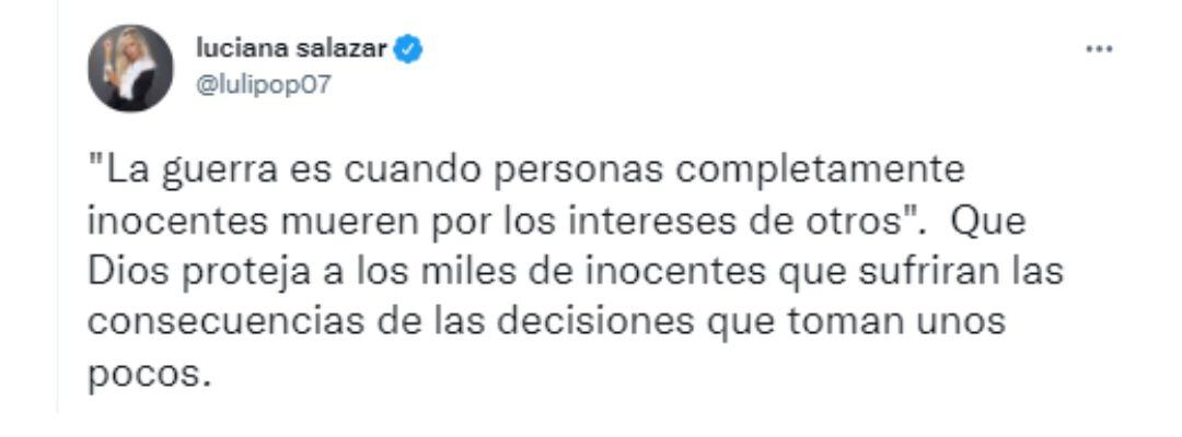 La tristeza de Luciana Salazar por el conflicto internacional