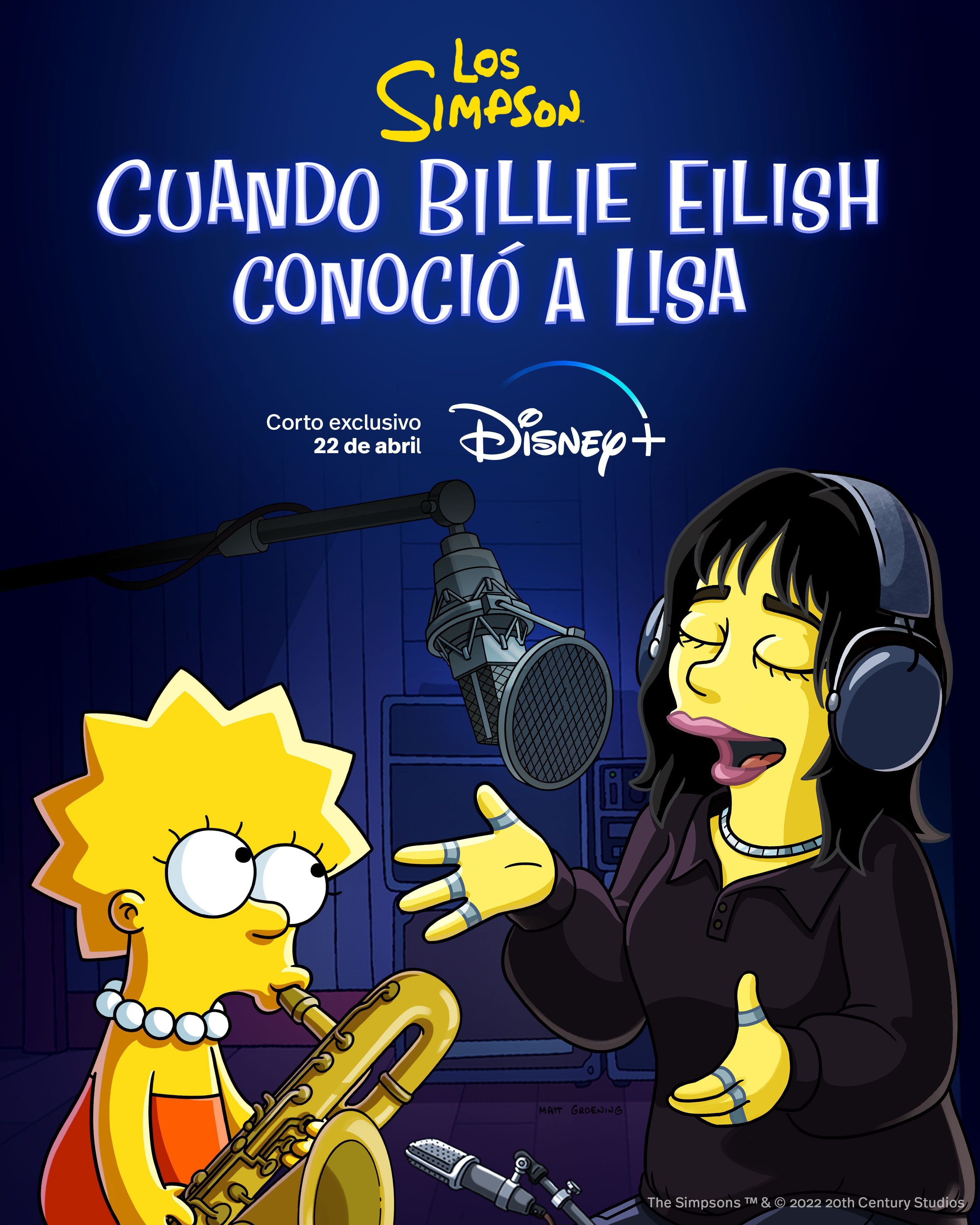 Póster oficial de "Cuando Billie Eilish conoció a Lisa". (Disney Plus)