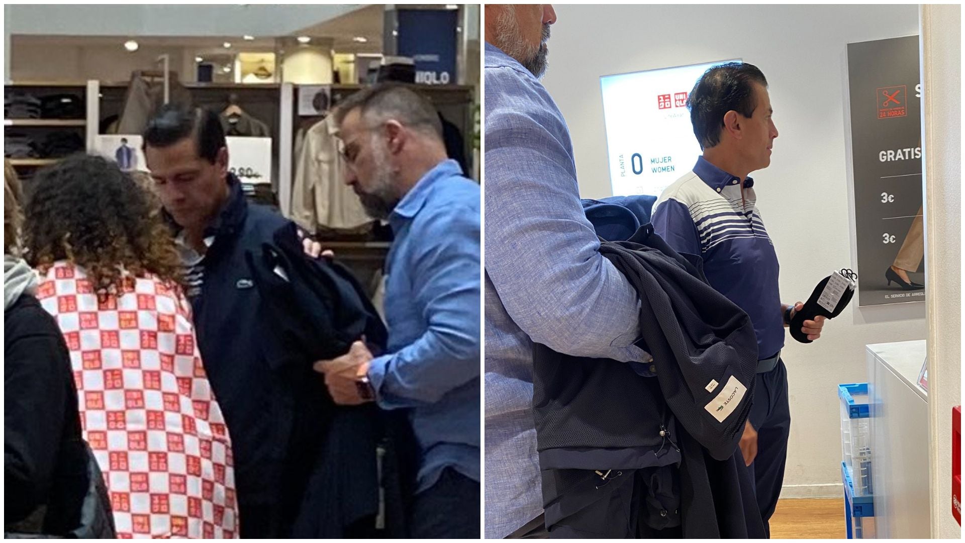 Enrique Peña Nieto es captado en una tienda Uniqlo en Madrid, España (@FerContrerasss)