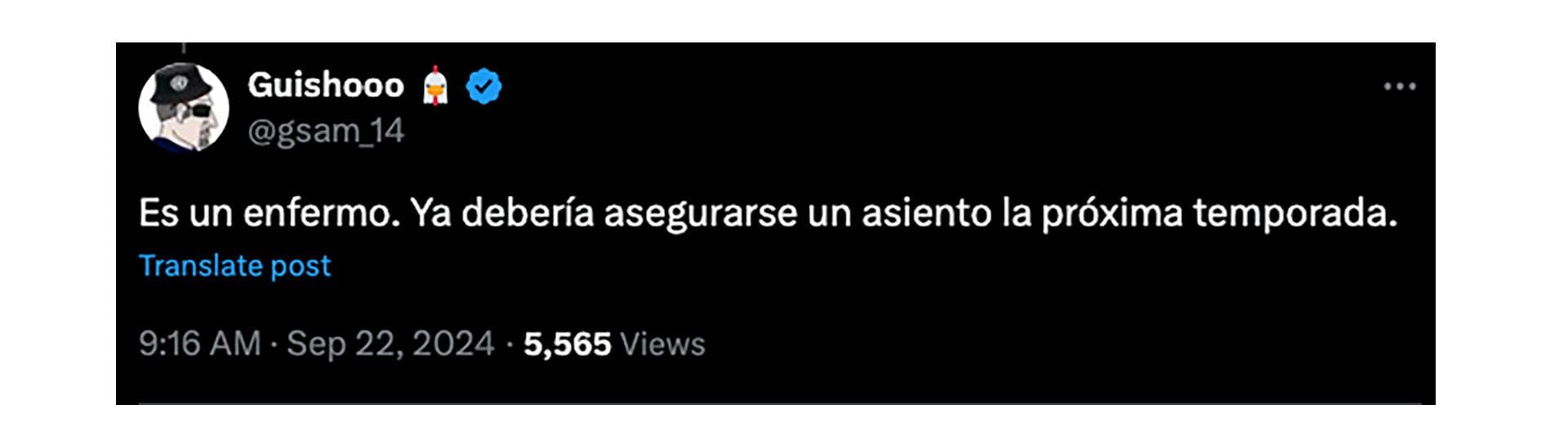 La reacción en las redes por la maniobra de Franco Colapinto