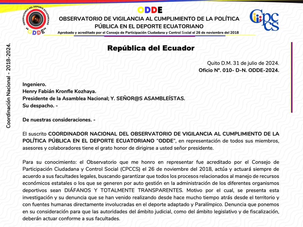 Denunciaron que deportistas paralímpicos de Ecuador no tienen discapacidad  - Infobae