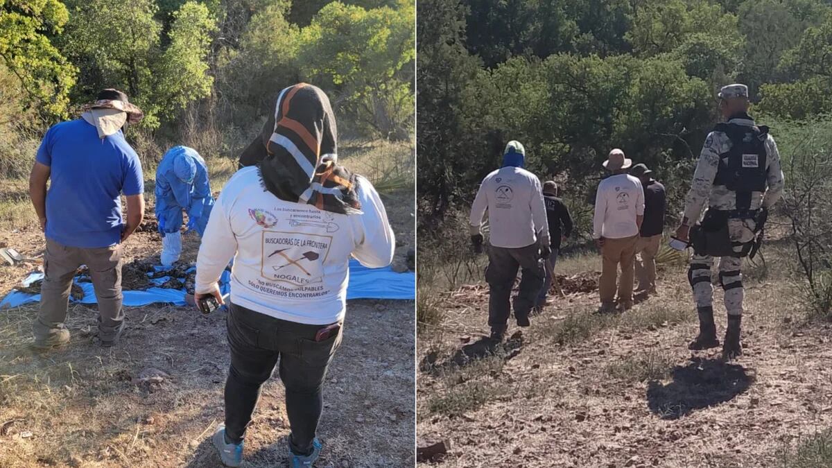 Colectivo de búsqueda localiza restos humanos de siete personas en fosas clandestinas de Nogales