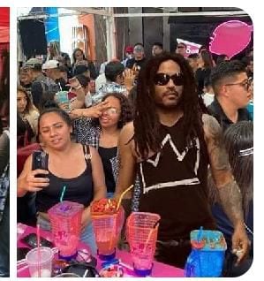 Lenny Kravitz tomando licuachelas (meme).
Imagen:
Twitter