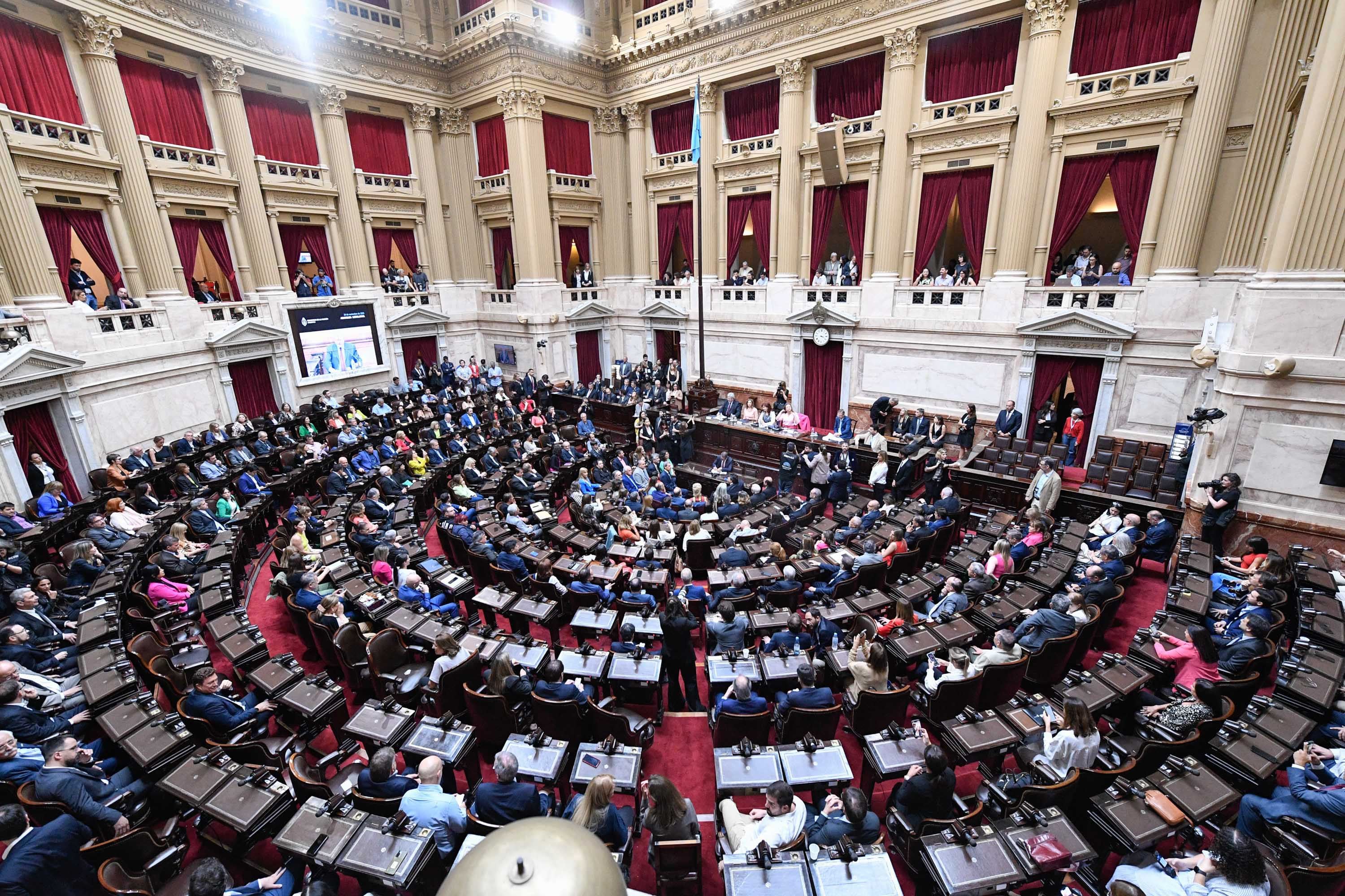 Asamblea Legislativa en el recinto de la Cámara de Diputados del Congreso de la Nación, en Buenos Aires, Argentina, el 29 de Noviembre del 2023. Fotos: Comunicación Senado.-