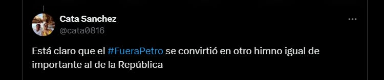 "Fuera Petro" se convirtió en un himno más en el estadio - crédito redes sociales/X