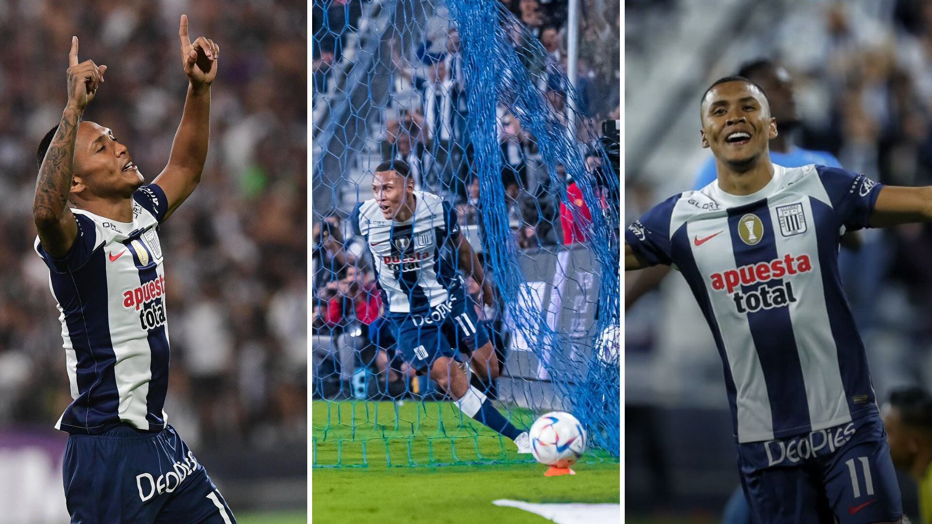 Bryan Reyna sonriendo en cada uno de sus goles con Alianza Lima. (Alianza Lima/ Liga 1/ difusión)