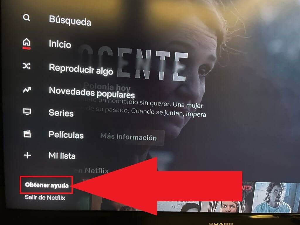 Opción de "Obtener ayuda" en Netflix. (foto: Downloadsource.com)