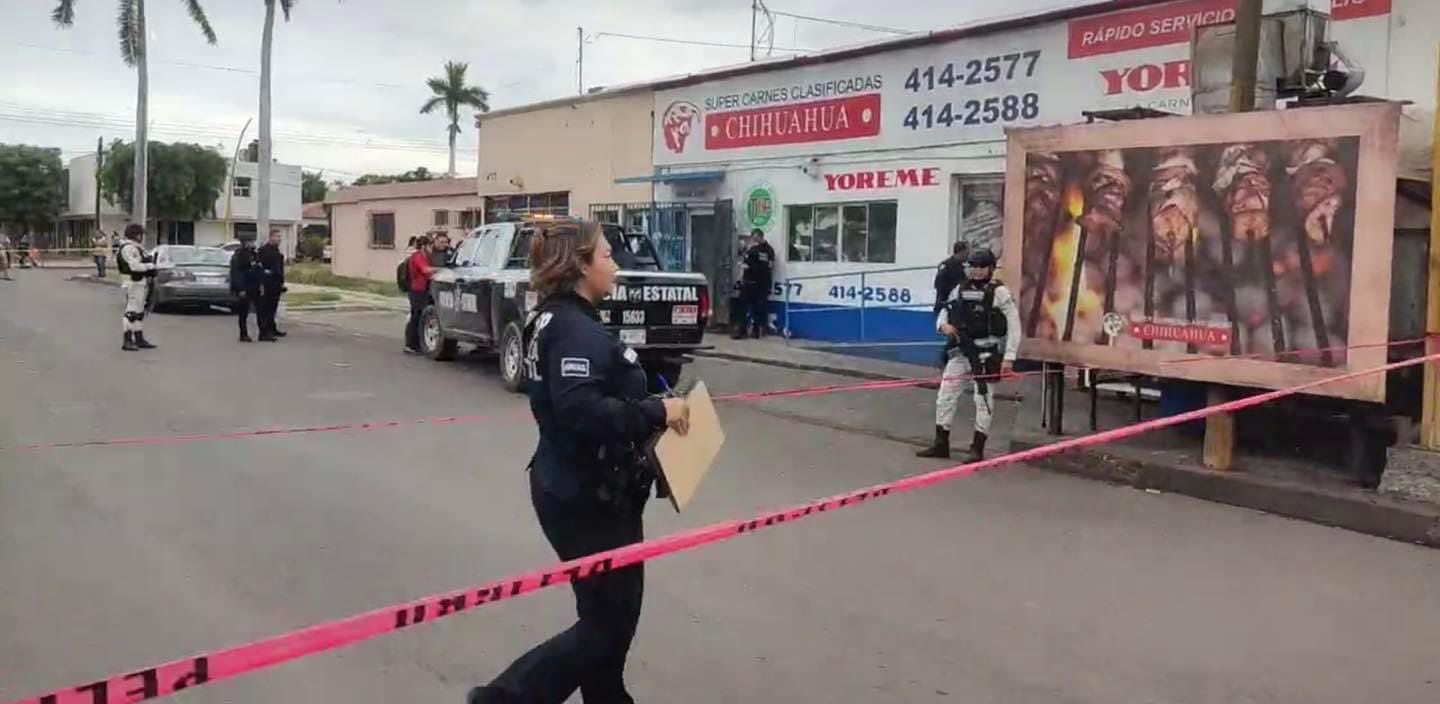 El ataque armado se registró en una carnicería ubicada en Ciudad Obregón (Foto: Twitter@michelleriveraa)