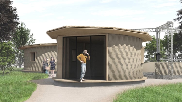 Proyecto Gaia: viviendas temporales impresas en 3D de tierra y arroz
