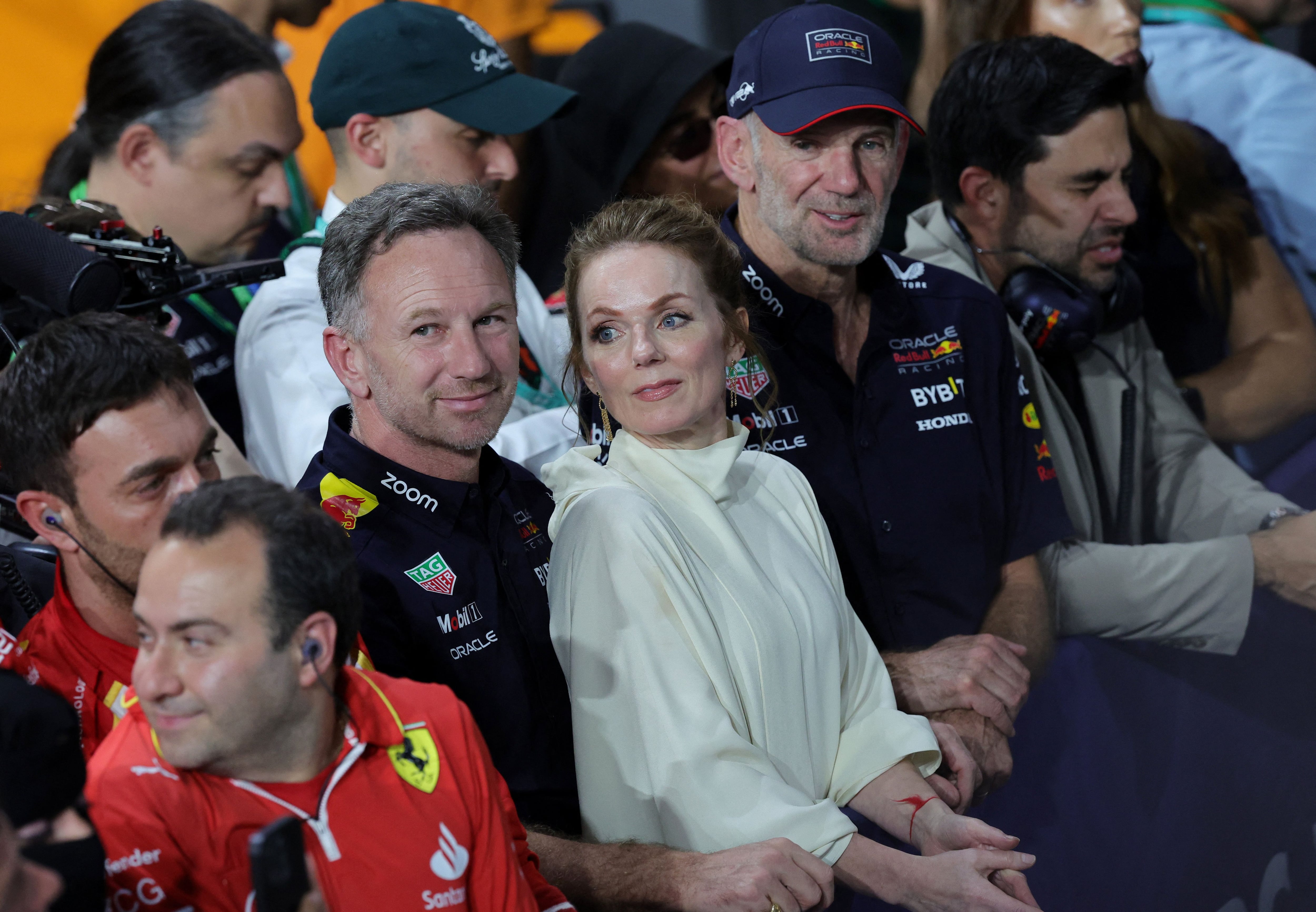 Geri volvió a viajar para acompañar a su esposo, Christian Horner, en el Gran Premio de Arabia Saudita (Foto: Reuters/Giuseppe Cacace)