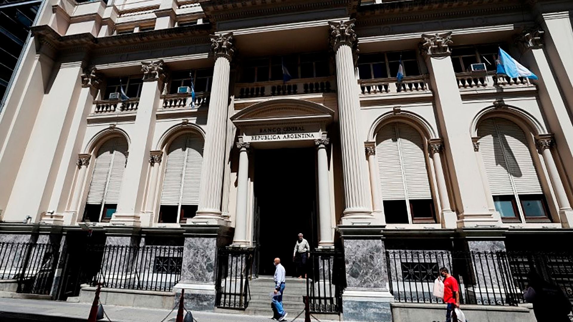 Imagen de la entrada del Banco Central de la República Argentina