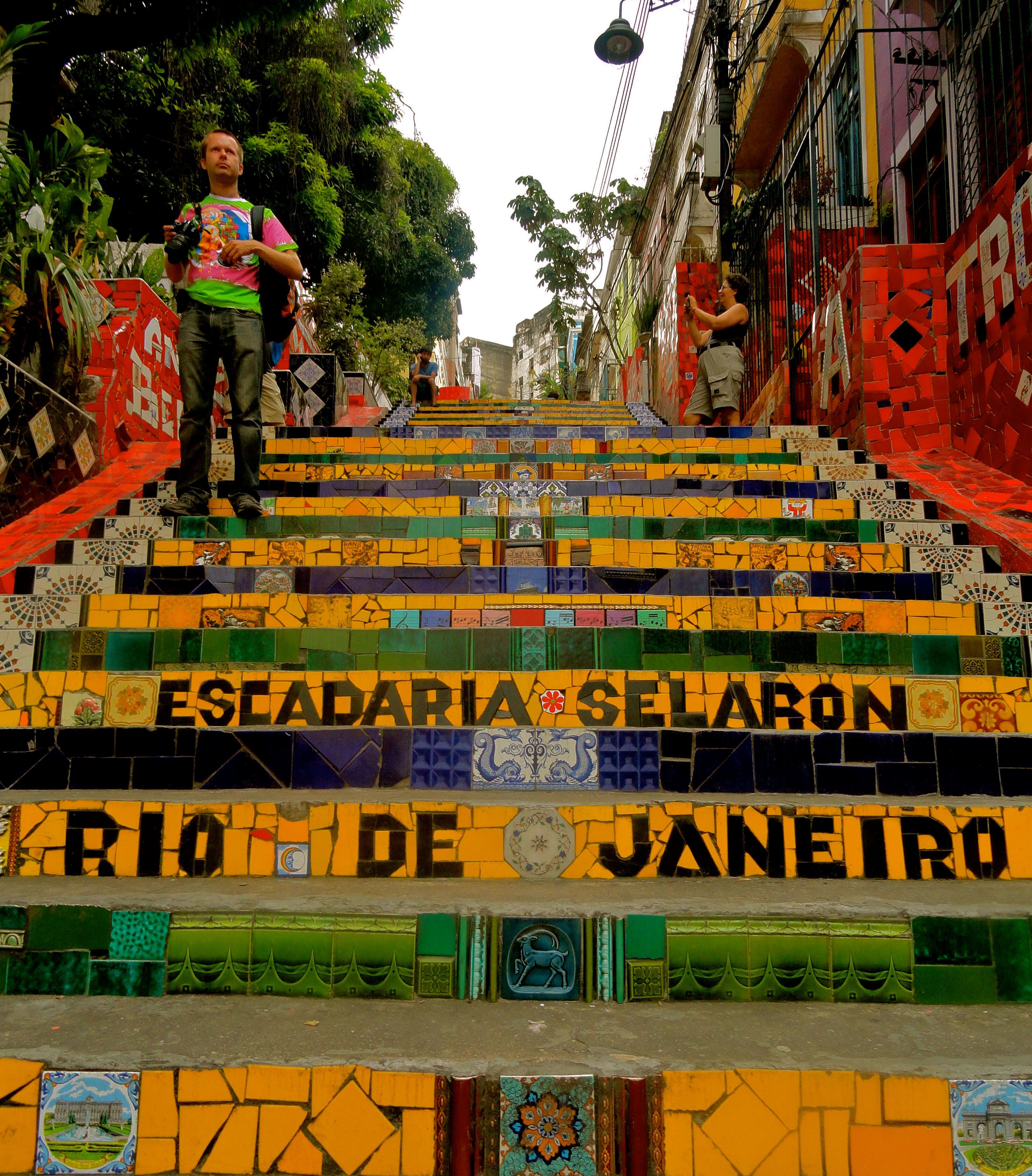 Calle Manoel Carneiro, Escalera de Selarón