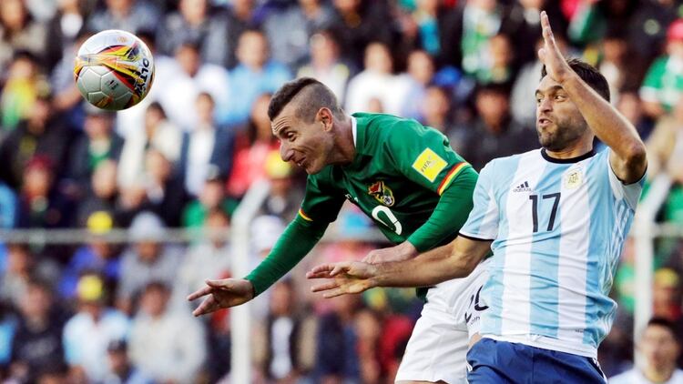 Matías Caruzzo jugó de manera oficial con la selección argentina en la derrota por 2 a 0 ante Bolivia en La Paz en 2017 (Reuters)