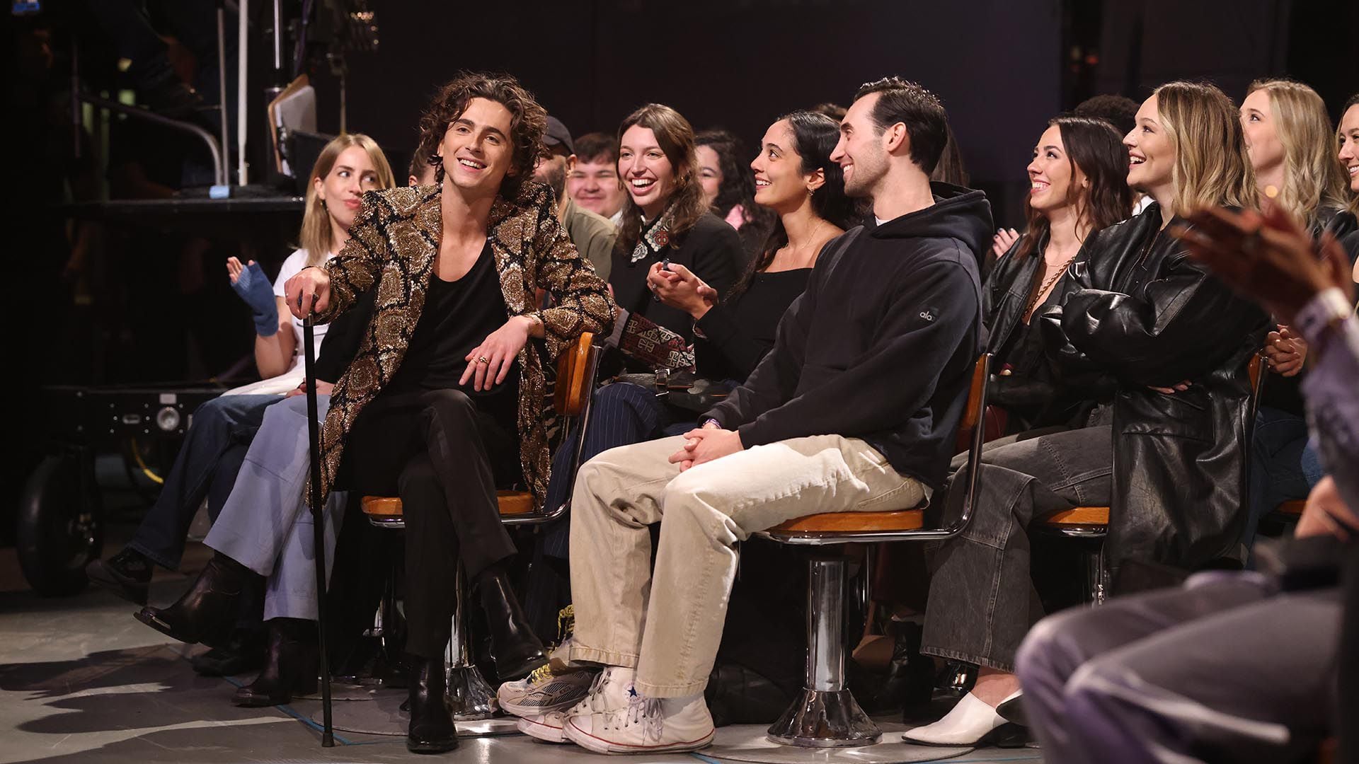 Timothée Chalamet,en el Episodio 1848. (Crédito: Will Heath/NBC)