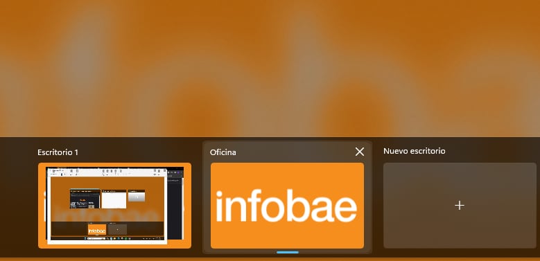 Los escritorios virtuales permiten organizar el computador. (Infobae)