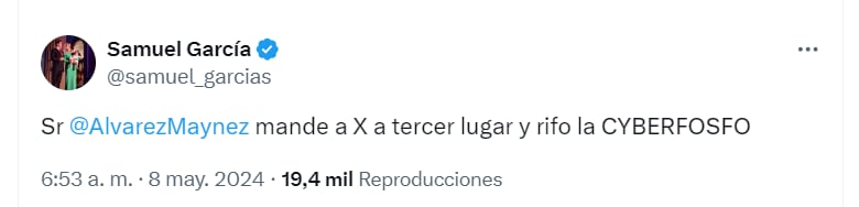 Samuel García propone rifar la camioneta Cybertruck, de Tesla, si Jorge Álvarez Máynez supera a Xóchitl Gálvez en las encuestas (Captura de Pantalla)