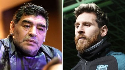 Diego Armando Maradona y Lionel Messi, dos de los mejores jugadores de la historia