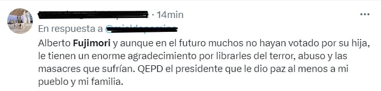 Usuarios de las redes sociales reaccionan a muerte de Alberto Fujimori. (Foto: Captura de X)