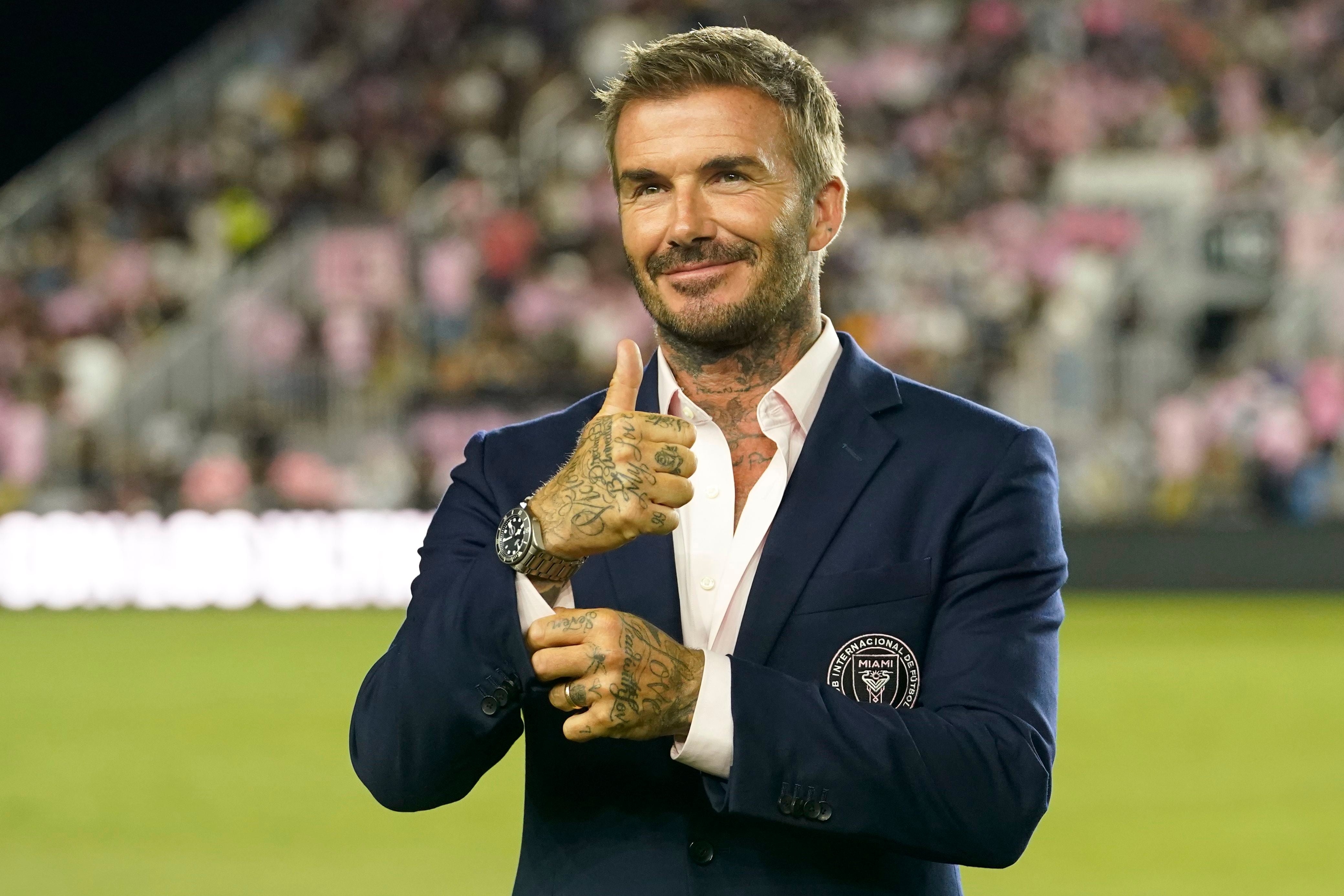 David Beckham negó en reiteradas ocasiones los rumores de su amorío con Rebecca Loos 
(Foto AP/Lynne Sladky, archivo)