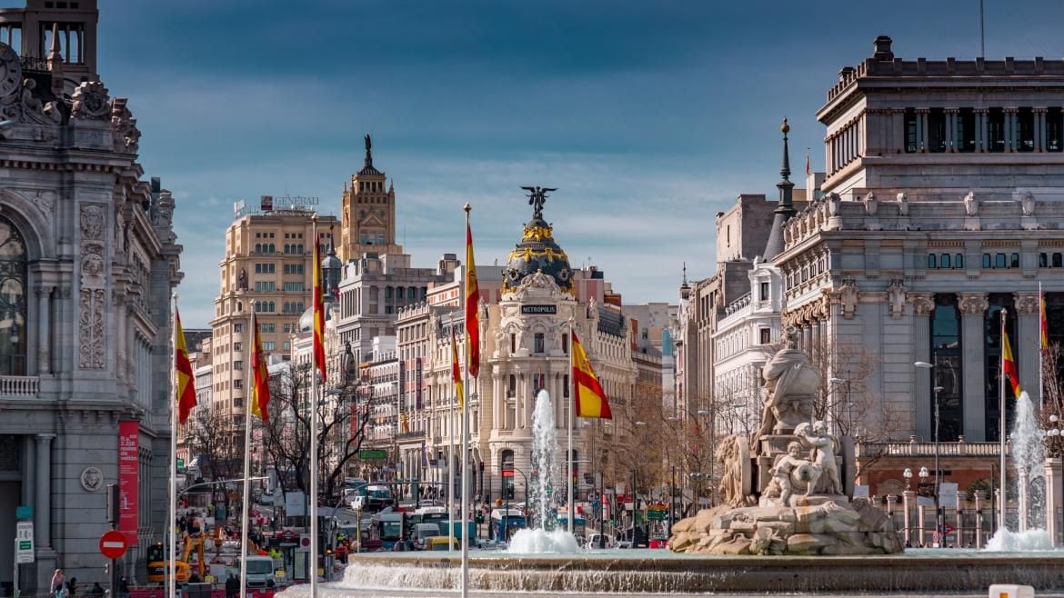 La plaza de Cibeles, en Madrid