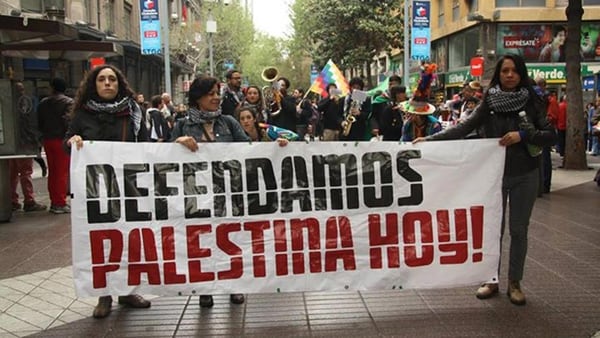 Una marcha en Chile a favor de Palestina