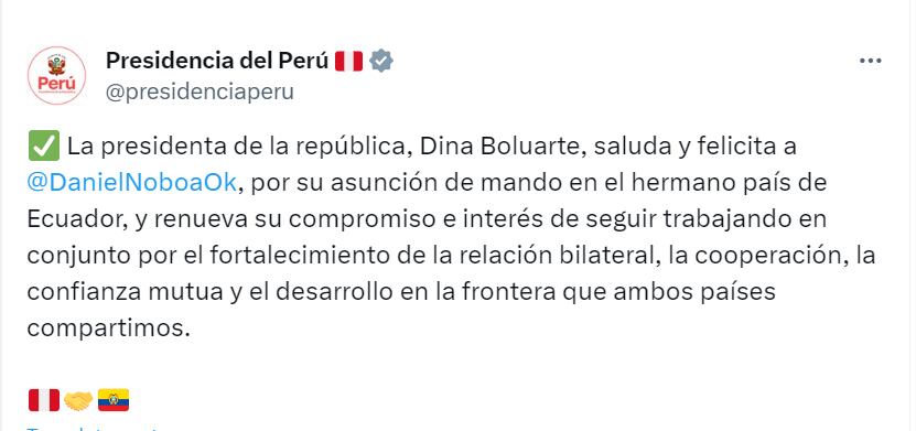 Comunicado de Presidencia