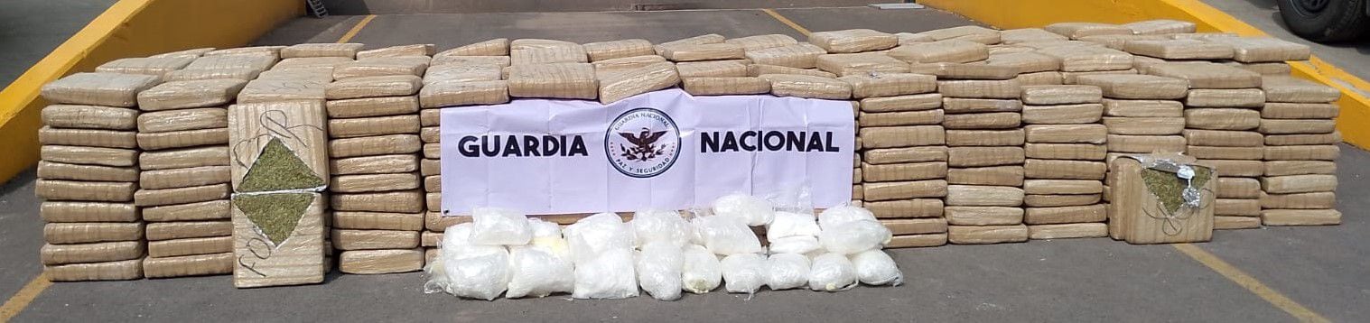 Agentes de seguridad encontraron marihuana y metanfetamina 
(Foto: Guardia nacional)