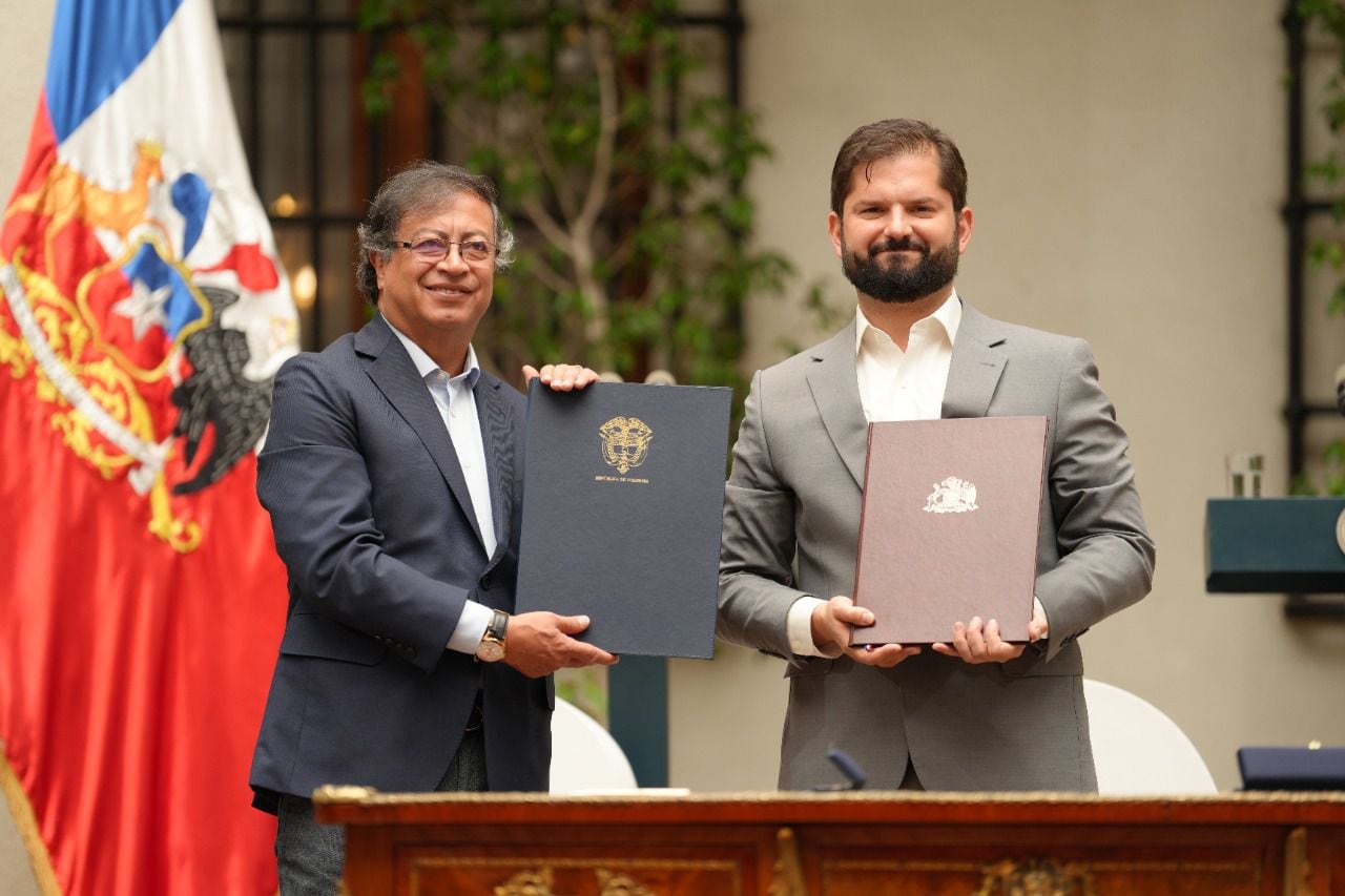 El lunes 9 de enero se reunieron los presidentes de Colombia y Chile, Gustavo Petro y Gabriel Boric - crédito Presidencia