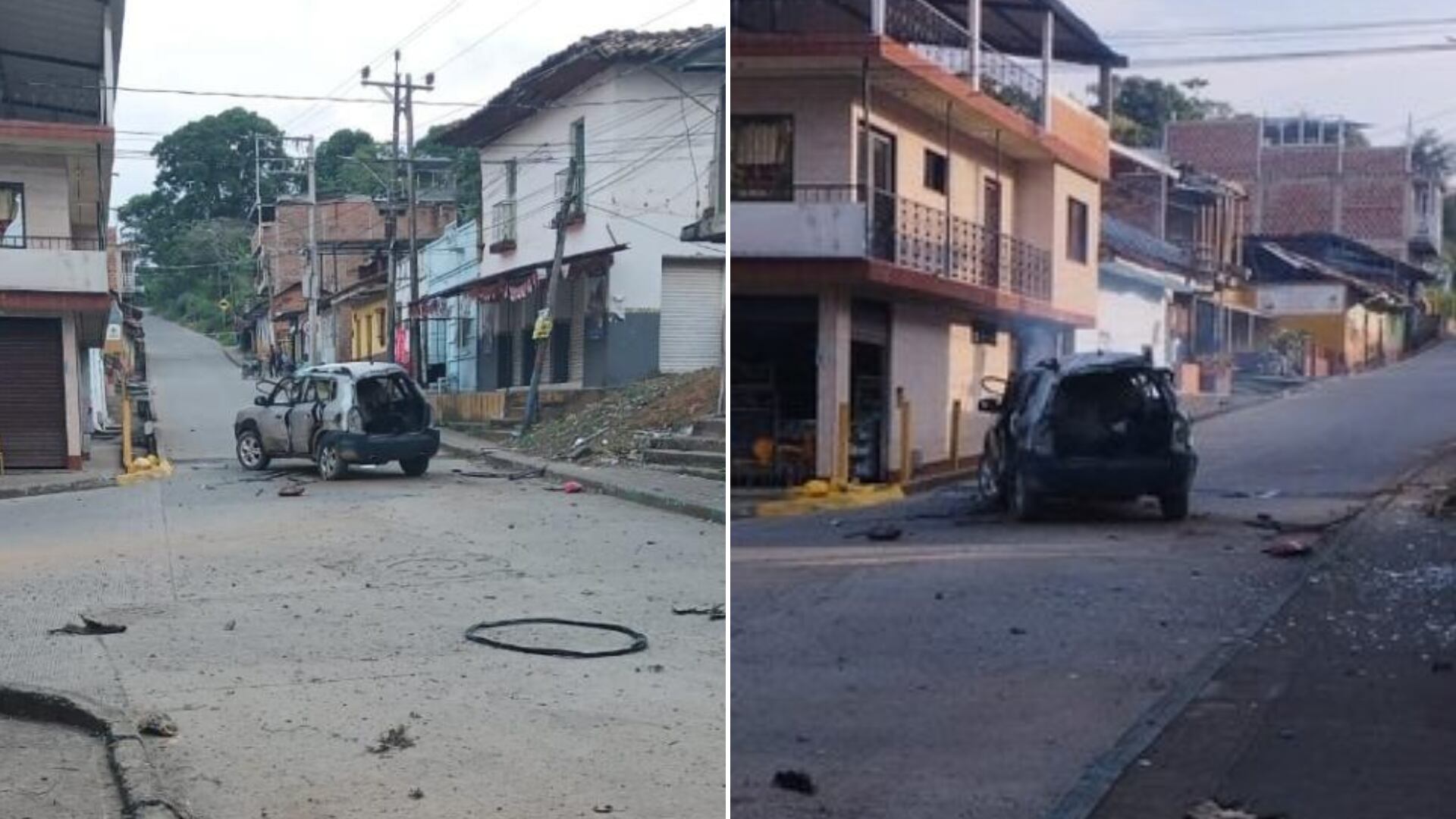 Dos policías resultaron heridos en un ataque perpetrado por presuntos miembros del EMC de las disidencias de las Farc en Popayán - crédito redes sociales