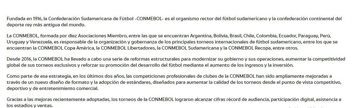 La Conmebol confirma que la organización de la Copa América es su responsabilidad