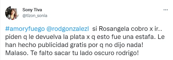 Usuarios de Twitter critican a Rosángela Espinoza tras entrevista en Amor y Fuego.