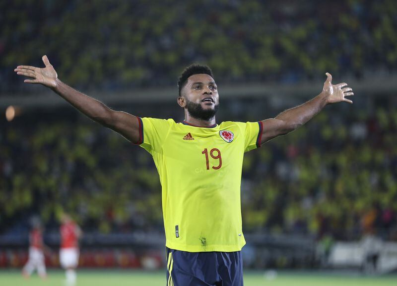 Miguel Ángel Borja vive un buen momento en River Plate y regresa a la selección Colombia - crédito Luisa González / Reuters