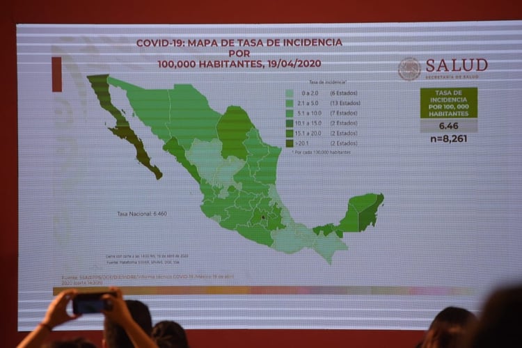 La Secretaría de Salud ofrece en su portal un mapa interactivo en el que mantiene al tanto del avance del COVID-19 por municipio en todo el país (Foto: Cortesía)