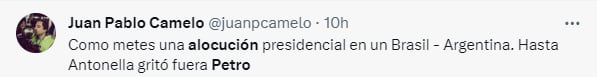 Comentarios contra el presidente Petro y su alocución. - crédito X