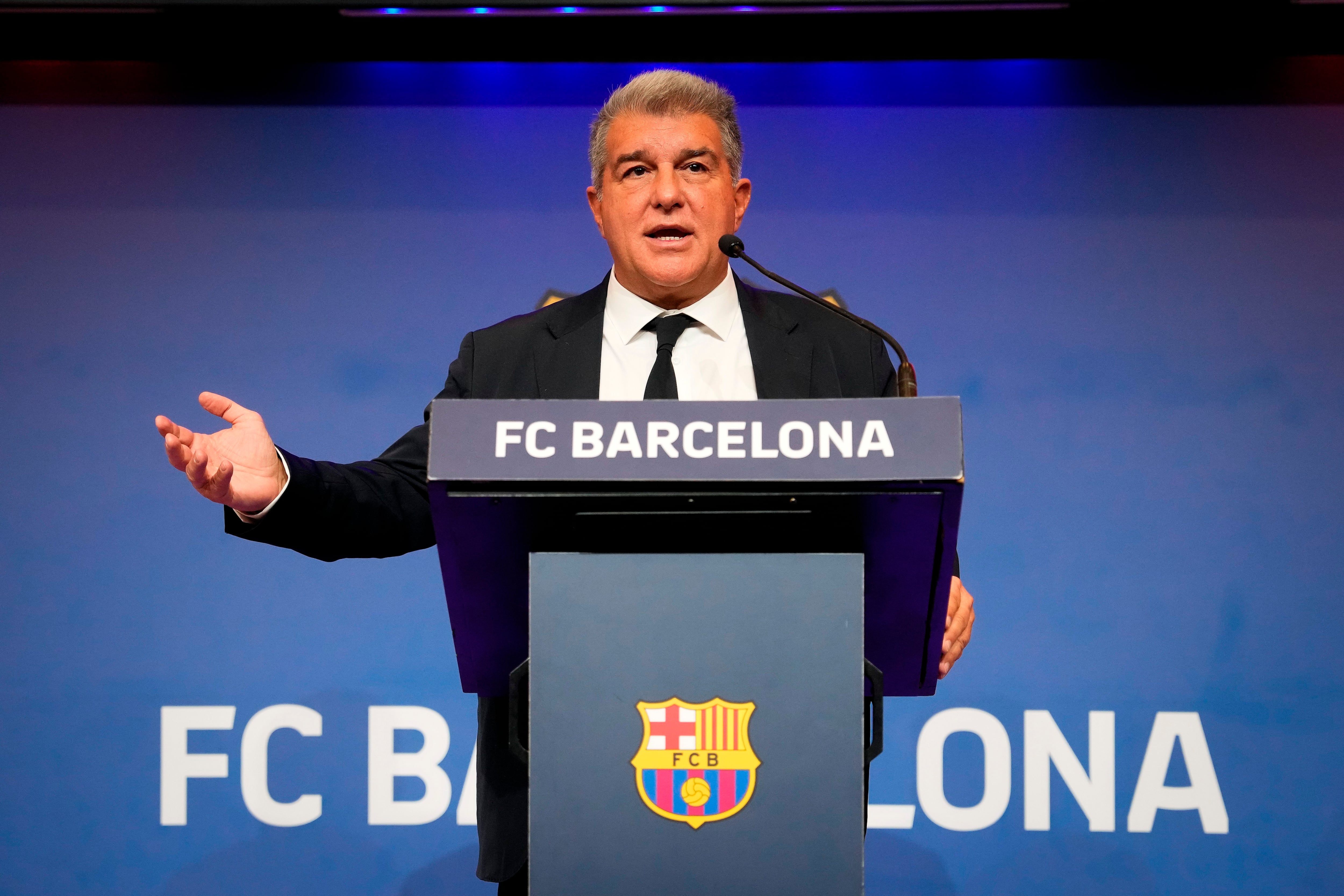 El presidente del FC Barcelona, Joan Laporta (EFE/Enric Fontcuberta) 