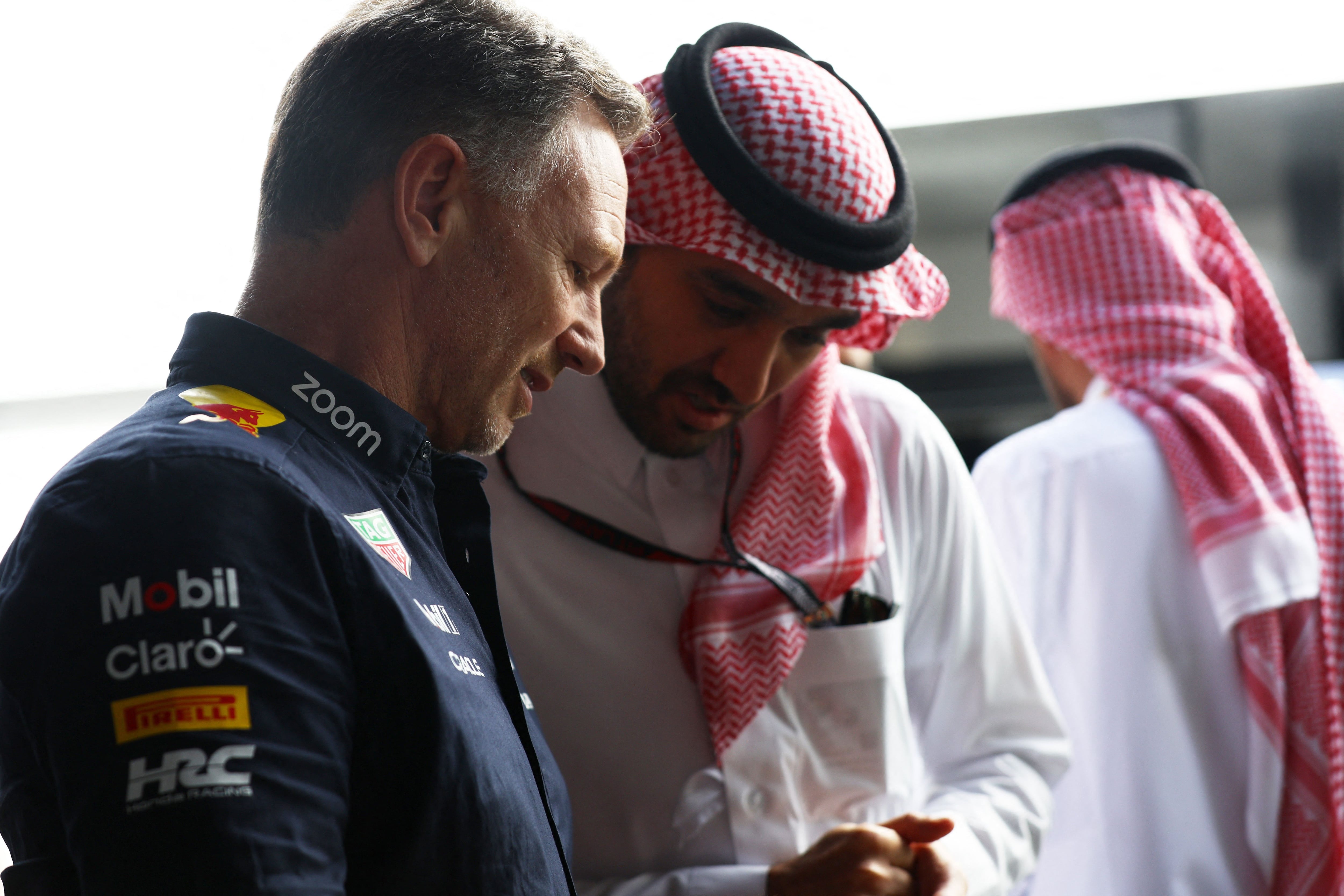 El líder del equipo Red Bull, Christian Horner, en la previa al GP de Arabia Saudita (REUTERS/Rula Rouhana)