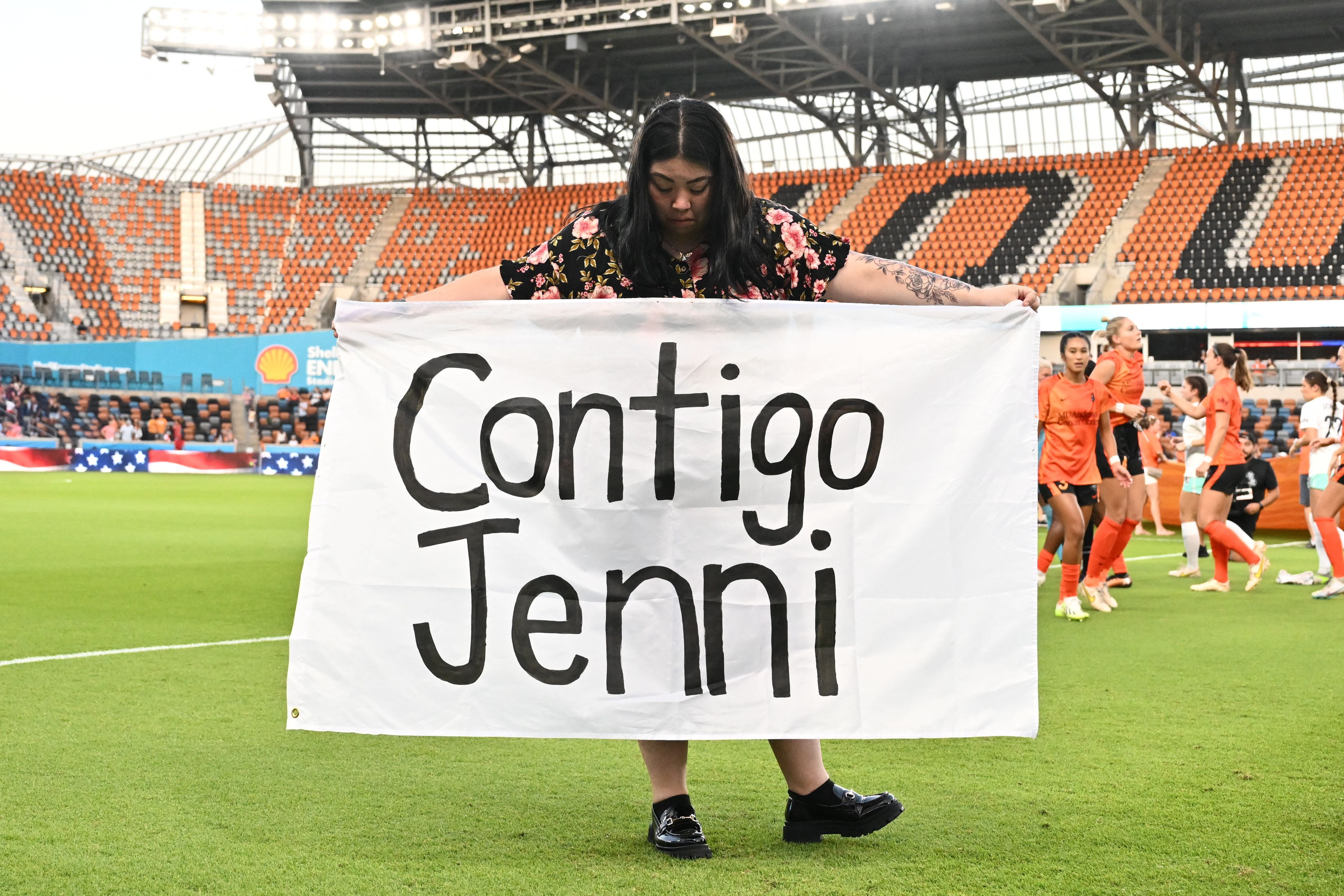 Desde Houston, Texas, más respaldos para Jenni Hermoso (Maria Lysaker-USA TODAY Sports)