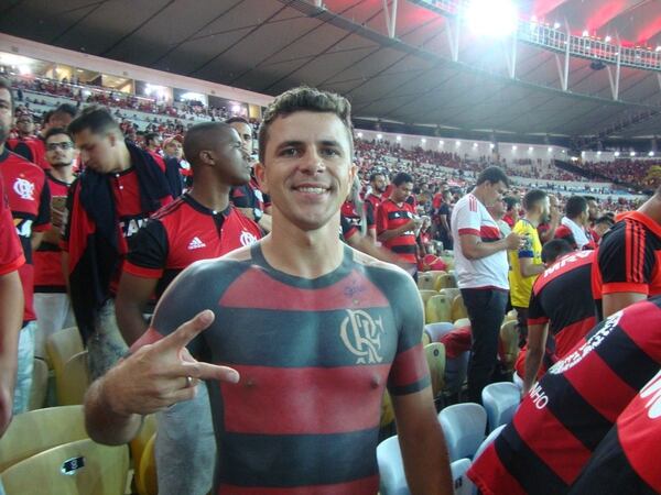 Mauricio en un partido del Flamengo