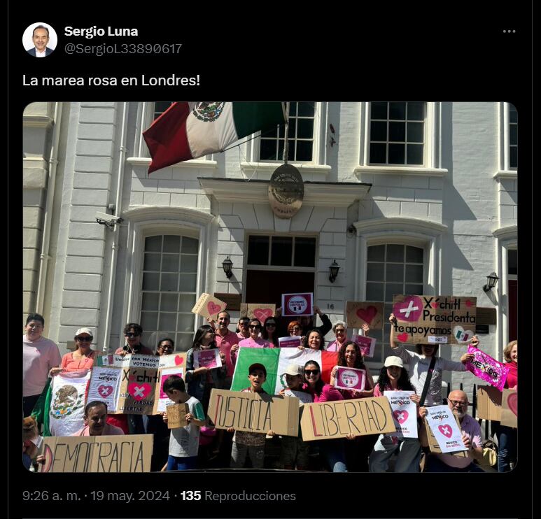 Marea Rosa - Londres - México - 19 de mayo