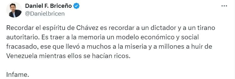 Así se refirió a las declaraciones de Gustavo Petro Daniel Briceño - crédito captura de pantalla