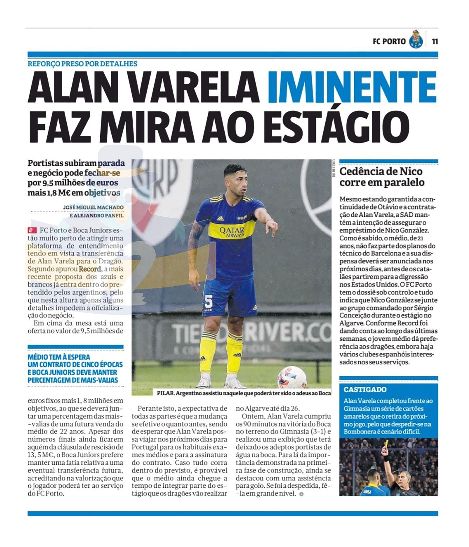El Porto hizo una nueva oferta por Alan Varela