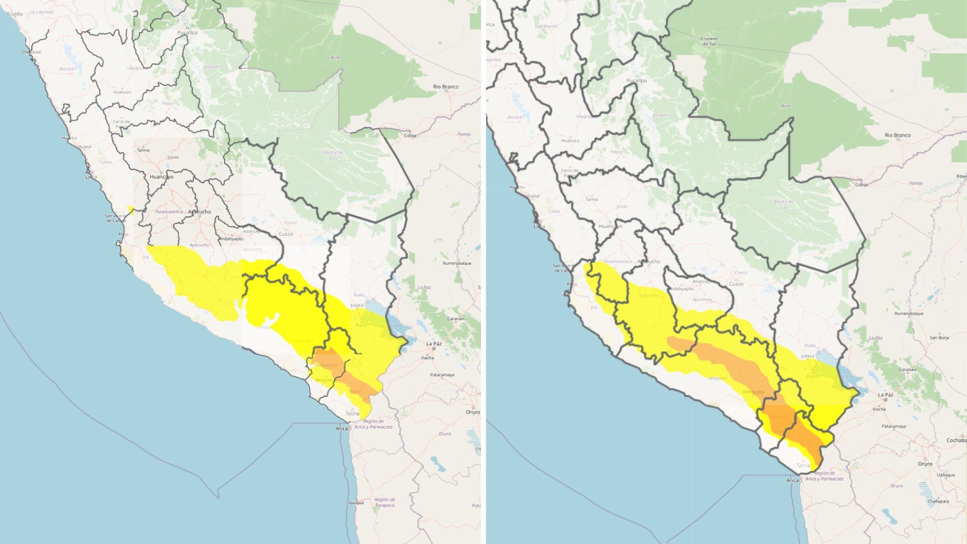 Los avisos meteorológicos del Senamhi son pronósticos de carácter preventivo ante eventos severos. (Composición: Infobae Perú)